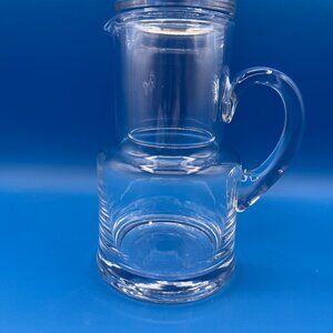 Vintage Glass Bedside Water Carafe Set with Matching Tumbler Glass